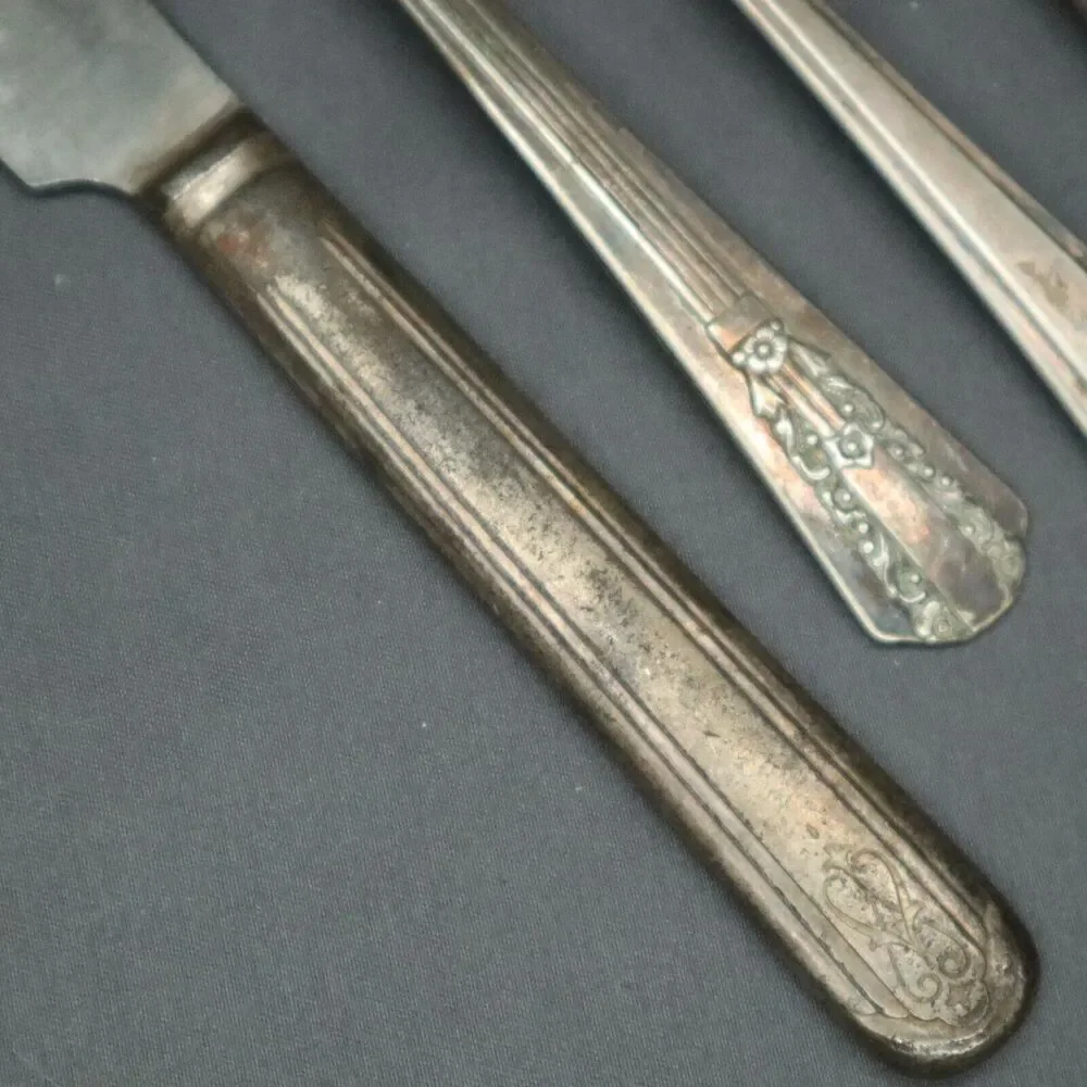 Silver plated flatware misc set of 7 pieces